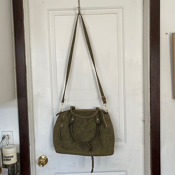 Green multi compartment hobo bag - Picture 1 of 4